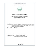 00060000725 Phát Triển, Xây Dựng Các Thuật Toán Và Chương Trình Xử Lý, Phân Tích Số Liệu Thăm Dò Điện Đa Cực 2D Cải Tiến Và Trường Thế (Từ Và Trọng Lực).Pdf