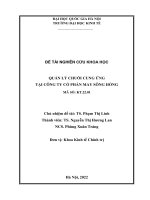 00060000751 quản lý chuỗi cung Ứng tại công ty cổ phần may sông hồng