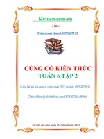 Củng cố kiến thức toán 6 tập 2 sách mới
