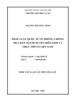 Tóm tắt: Pháp luật quốc tế về phòng, chống mua bán người xuyên biên giới và thực tiễn ở Việt Nam