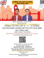Bài tập bám sát từng unit Tiếng Anh Global Success lớp 10 11 12 form 2025 mới nhất