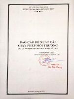 Báo cáo Đề xuất cấp giấy phép môi trường của cơ sở bệnh viện Đa khoa huyện vũ thư