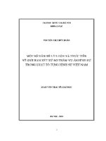Luận văn một số vấn Đề lý luận và thực tiễn về giới hạn xét xử sơ thẩm vụ Án hình sự trong luật tố tụng hình sự việt nam