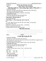 GIÁO ÁN LỚP 2 TUẤN 25