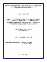 Tóm tắt: Nghiên cứu đặc điểm sinh học, sinh thái học của một số loài sâu ăn lá ngô thuộc họ Noctuidae (Lepidoptera) ở phía Bắc Việt Nam làm cơ sở đề xuất biện pháp phòng chống