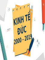 Phân tích nền kinh tế Đức 2000-2019 - Thuyết trình môn Kinh tế quốc tế