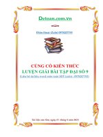 Củng cố kiến thức luyện giải bài tập Đại số toán 9 theo chủ Đề