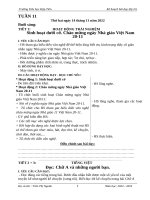 GIÁO ÁN LỚP 2 TUẦN 11