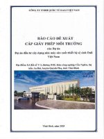 Báo cáo Đề xuất cấp giấy phép môi trường của dự Án Đầu tư xây dựng nhà máy sản xuất thiết bị vệ sinh dali việt nam