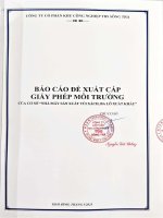 Báo cáo Đề xuất cấp giấy phép môi trường cơ sở nhà máy sản xuất túi xách ba lô xuất khẩu