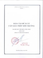 Báo cáo Đề xuất cấp giấy phép môi trường nhà máy chế biến lương thực công ty tnhh thuận khang