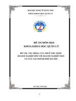 Đề án môn học Khoa học quản lý