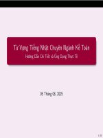 Slide bài giảng từ vựng tiếng nhật chuyên ngành kế toán