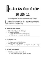 Giáo Án ôn hè lớp 10 lên 11