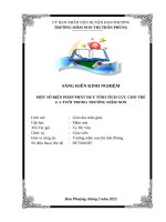 Sáng kiến kinh nghiệm một số biện pháp phát huy tính tích cực cho trẻ 4  5 tuổi trong trường mầm non