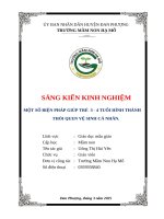 Sáng kiến kinh nghiệm một số biện pháp giúp trẻ  3   4 tuổi hình thành thói quen vệ sinh cá nhân