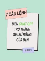 7 Câu lệnh biến Chat GPT thành Gia sư của bạn