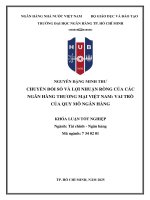 Chuyển đổi số và lợi nhuận ròng của các ngân hàng thương mại ở Việt Nam