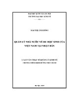 Luận văn thạc sĩ quản lý nhà nước về du học sinh của việt nam tại nhật bản