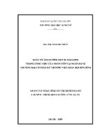 Luận văn thạc sĩ nhân tố Ảnh hưởng Đến sự hài lòng trong công việc của nhân viên tại ngân hàng thương mại cổ phần kỹ thương việt nam hội sở chính