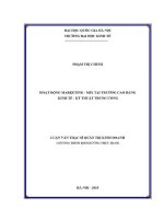 Luận văn thạc sĩ hoạt Động marketing mix tại trường cao Đẳng kinh tế kỹ thuật trung Ương