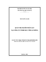 Luận văn thạc sĩ quản trị nguồn nhân lực tại công ty tnhh máy tính an hùng