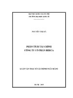 Luận văn thạc sĩ phân tích tài chính công ty cổ phần bibica