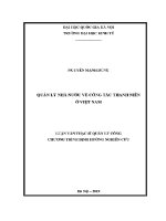 Luận văn thạc sĩ quản lý nhà nước về công tác thanh niên Ở việt nam