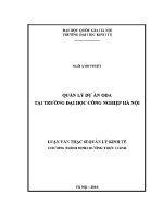 Luận văn thạc sĩ quản lý dự Án oda tại trường Đại học công nghiệp hà nội