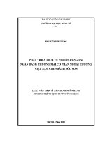 Luận văn thạc sĩ phát triển dịch vụ phi tín dụng tại ngân hàng thương mại cổ phần ngoại thương việt nam chi nhánh sóc sơn