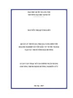 Luận văn thạc sĩ quản lý thuế giá trị gia tăng Đối với doanh nghiệp có vốn Đầu tư nước ngoài tại cục thuế tỉnh hải dương