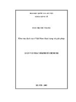 Luận văn thạc sĩ khu vực dịch vụ Ở việt nam thực trạng và giải pháp