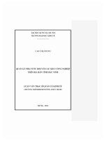Luận văn thạc sĩ quản lý nhà nước Đối với các khu công nghiệp trên Địa bàn tỉnh bắc ninh