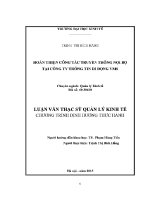 Luận văn thạc sĩ hoàn thiện công tác truyền thông nội bộ tại công ty thông tin di Động vms