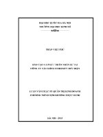 Luận văn thạc sĩ Đào tạo và phát triển nhân sự tại công ty tài chính tnhh mtv bưu Điện