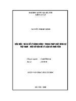 Luận văn thạc sĩ dấu hiệu Đã bị xử lý hành chính trong pháp luật hình sự việt nam một số vấn Đề lý luận và thực tiễn
