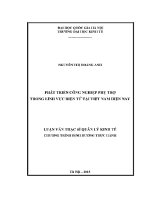Luận văn thạc sĩ phát triển công nghiệp phụ trợ trong lĩnh vực Điện tử tại việt nam hiện nay
