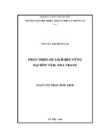Luận văn thạc sĩ phát triển du lịch bền vững tại hòn tằm nha trang