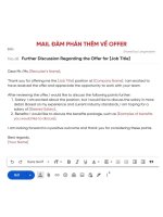 Template Mail_ Các mẫu Mail thường dùng giúp ứng viên trở nên chuyên nghiệp trong mắt doanh nghiệp