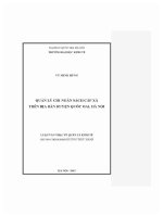 Luận văn thạc sĩ quản lý chi ngân sách cấp xã trên Địa bàn huyện quốc oai hà nội