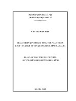 Luận văn thạc sĩ hoàn thiện quy hoạch tổng thể phát triển kinh tế xã hội huyện quang bình tỉnh hà giang
