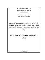 Luận văn thạc sĩ khả năng Áp dụng các chuẩn mực về an toàn vốn tối thiểu theo hiệp Ước basel 3 tại ngân hàng thương mại cổ phần ngoại thương việt nam