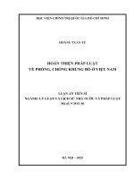 Hoàn thiện pháp luật phòng, chống khủng bố ở Việt Nam