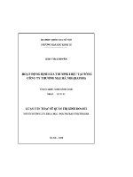 Luận văn thạc sĩ hoạt Động Định giá thương hiệu tại tổng công ty thương mại hà nội hapro