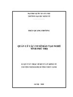 Luận văn thạc sĩ quản lý các cơ sở Đào tạo nghề tỉnh phú thọ