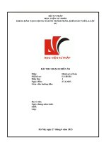 Bài thu hoạch diễn án hình sự HS/LS01 TẠ VĂN TRƯỜNG CHỨA MẠI DÂM