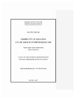 Luận văn thạc sĩ nghiên cứu sự hài lòng của du khách về phố Đi bộ hà nội