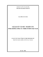 Luận văn thạc sĩ giải quyết vấn Đề nghiên cứu tình huống công ty tnhh intops việt nam