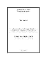 Luận văn thạc sĩ mô hình quản lý kiến trúc tổ chức
