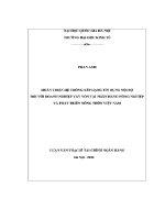 Luận văn thạc sĩ hoàn thiện ngân hàng nông nghiệp và phát triển nông thôn việt nam hoàn thiện hệ thống xếp hạng tín dụng nội bộ Đối với doanh nghiệp vay vốn